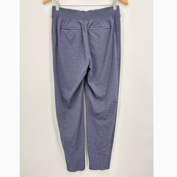 ATHLETA Brooklyn Textured Ankle Pant Size 2P Leopard Medieval Violet #980401 - Picture 2 of 9